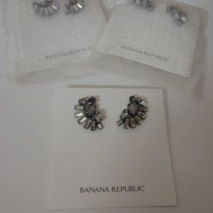 Banana Republic Deco Fan Opal Stud earrings NWT